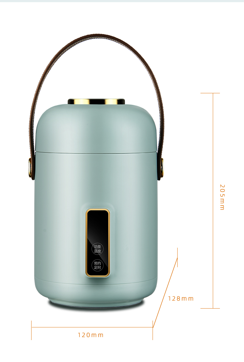 便携式迷你小炖锅煮粥神器12人小型家用全自动多功能bb熬粥煲汤豆蔻绿