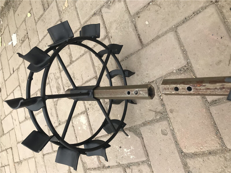 花心思微耕机防滑行走铁轮小型旋耕机旱地水田爬行轮子农机具配件铁