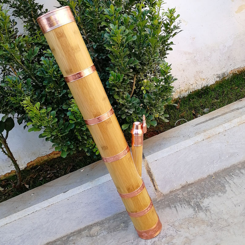 云南水烟筒 大号金竹十八怪水烟筒竹子破竹印花雕花水烟袋烟斗烟具