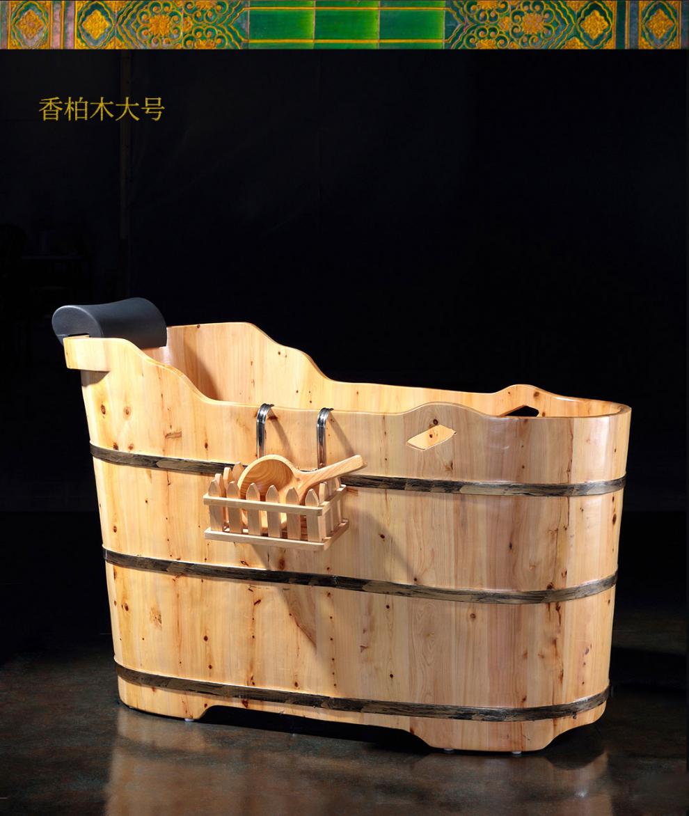 盼达山轻奢品牌香椿木泡澡桶木桶家用成人沐浴桶洗澡桶大人洗澡木盆