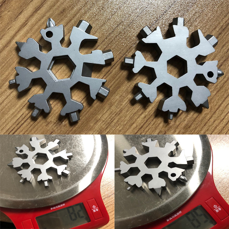 八角螺丝刀工具卡18合一edc工具小礼品420不锈钢雪花扳手 (炫彩色)420