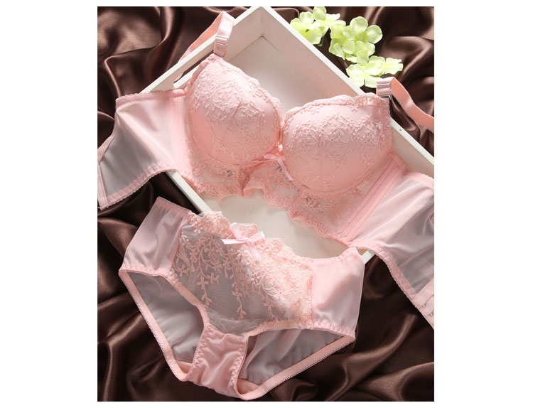 shinokoo少女内衣文胸日系蕾丝文胸日系四排扣内衣性感诱惑聚拢深v文