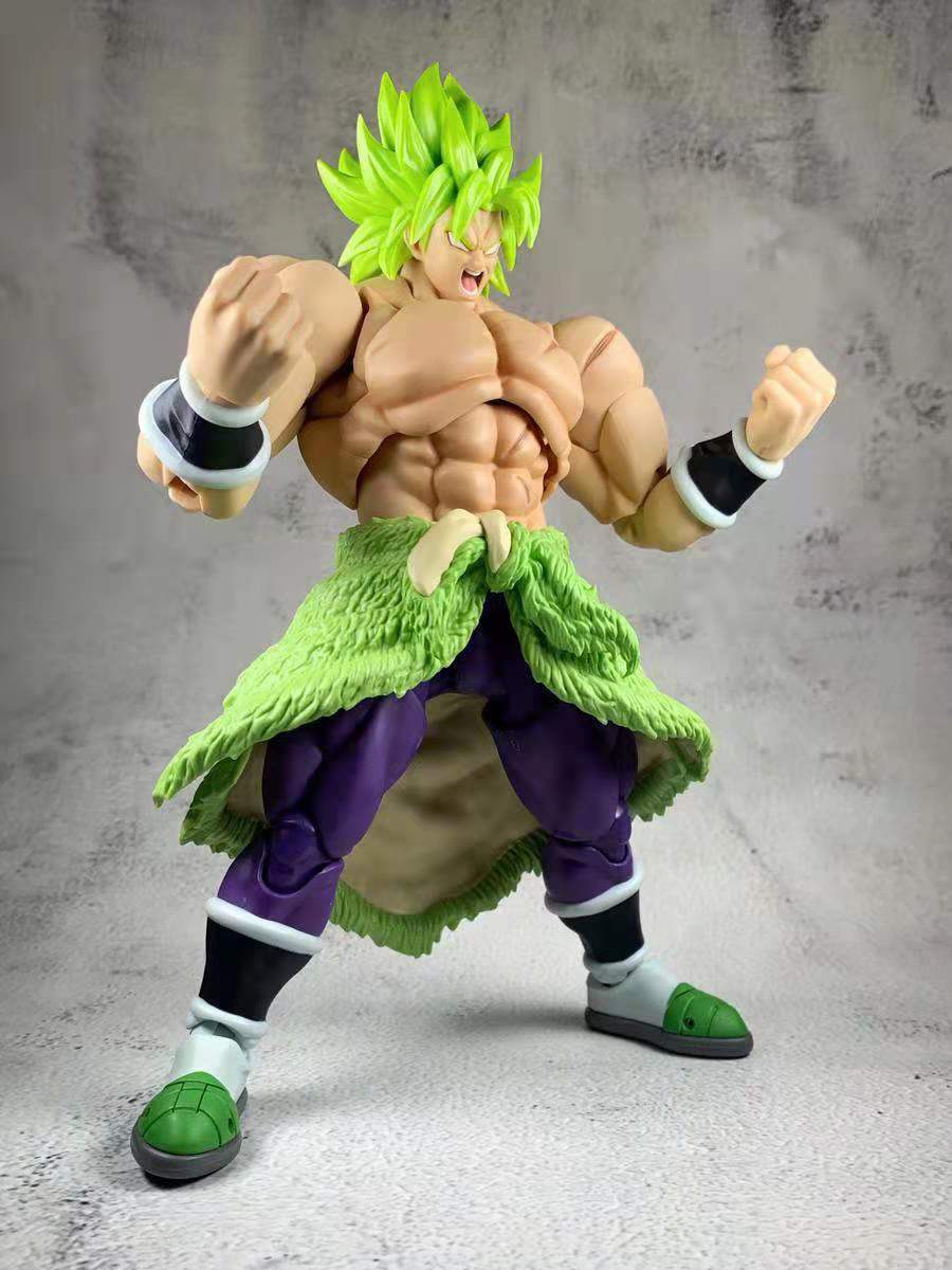 龙珠shf布罗利火力全开模式pvc动漫大桌面摆件关节可动 shf布罗利