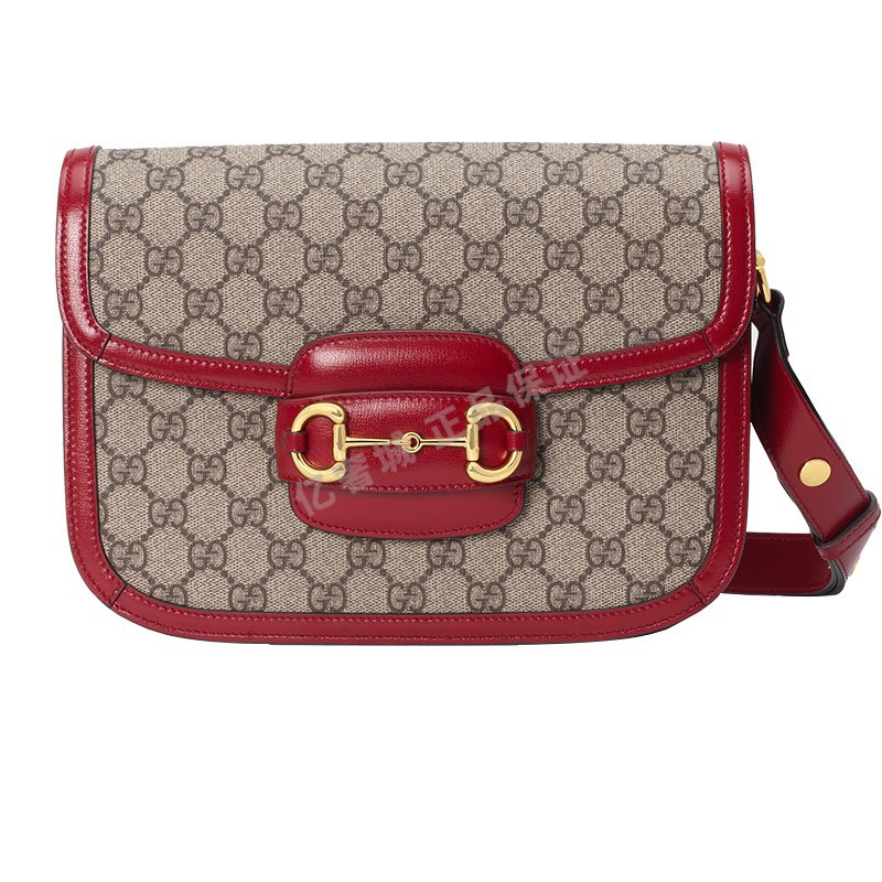 鉴定后发gucci古驰女包1955马鞍包小双g纹翻盖马衔扣单肩斜挎酷奇包包