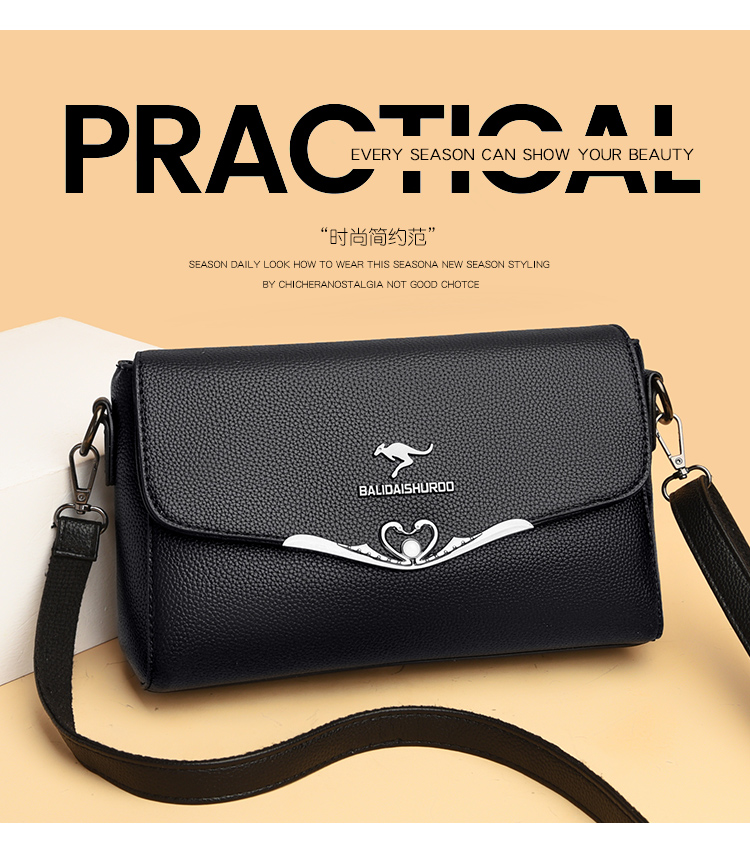 北狐中年包包女真皮2022新款软皮防盗女士单肩包斜挎妈妈包女装手袋包