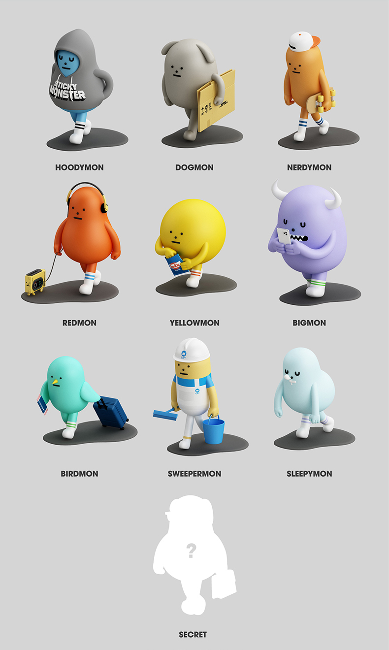 幸会潮玩幸会潮玩stickymonsterlabsml步步盲盒黏黏怪物研究所sml端盒