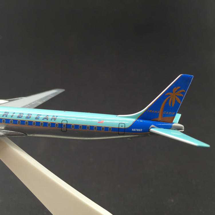 飞机模型仿真金属1:500道格拉斯dc8跨加勒比航空成品摆件【图片 价格