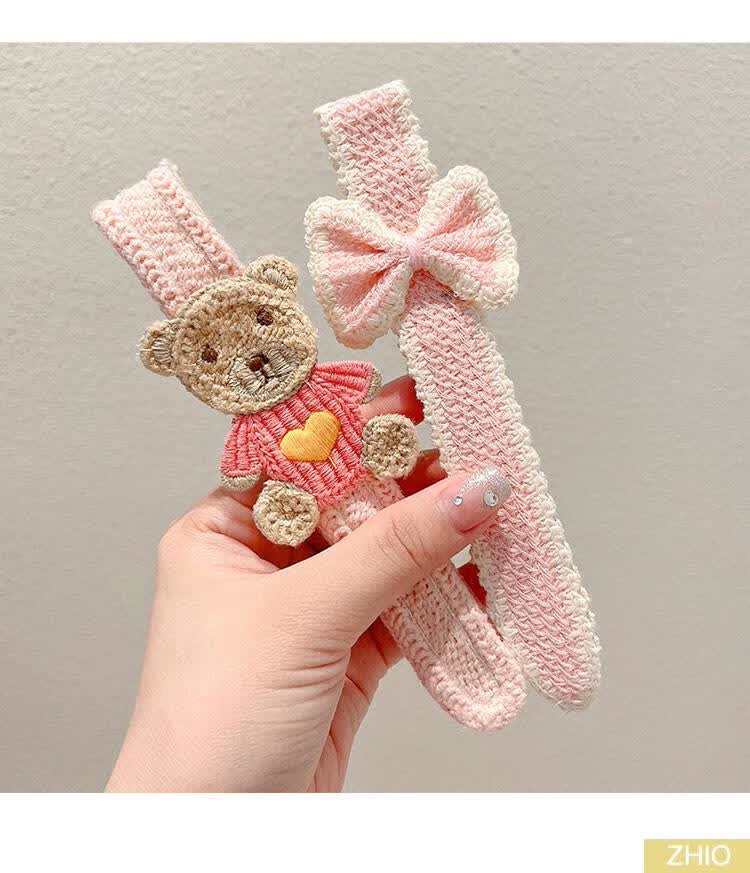 zhio儿童魔术贴发箍女童刘海贴整理碎发可爱宝宝头箍发卡头饰发帖 超