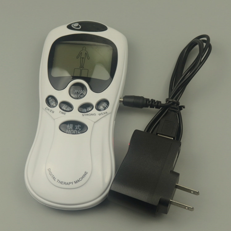 善易器械店 充电中频针灸理疗仪机按摩家用经络电疗腰椎间理疗器 银色