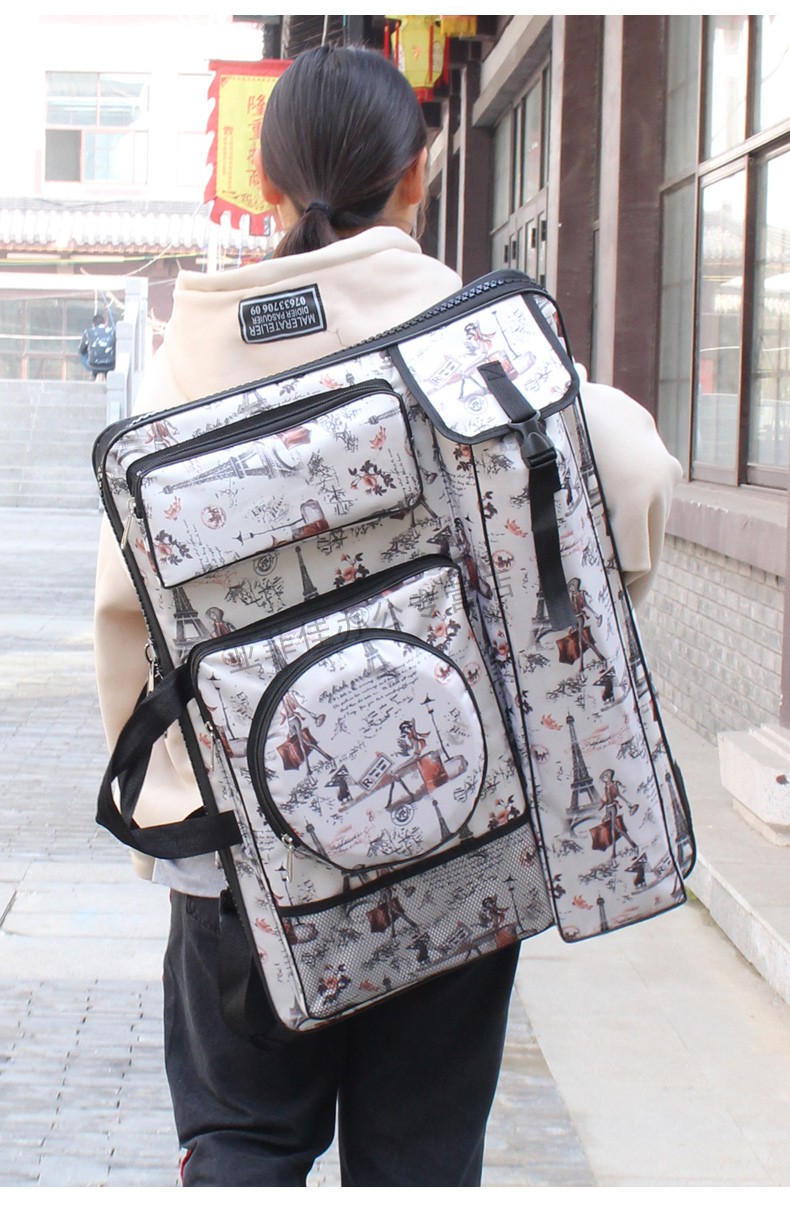 淘皮客4大拉链防水画袋画包美术袋美术生写生画板袋艺考绘画背包韩版