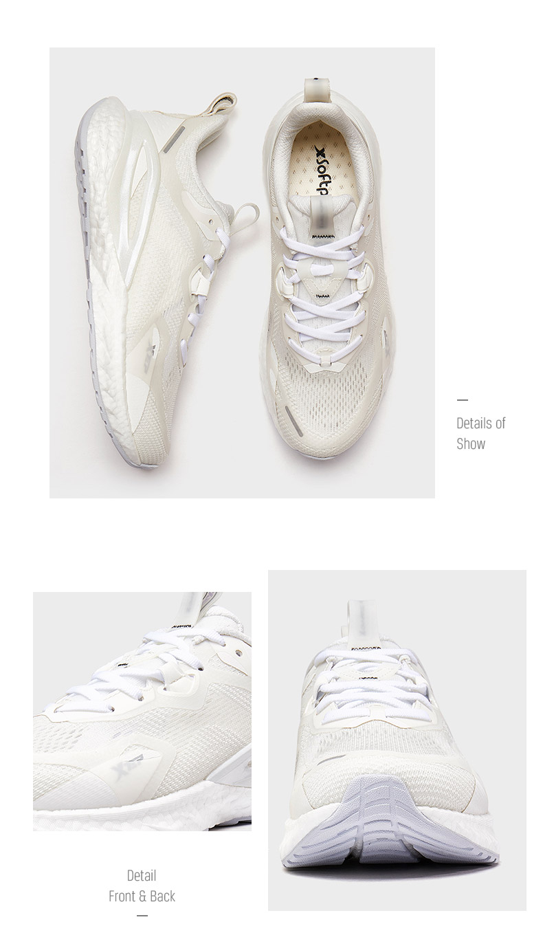 动力巢科技特步女鞋运动鞋女跑步鞋秋季回弹轻便跑鞋子动力巢白色36