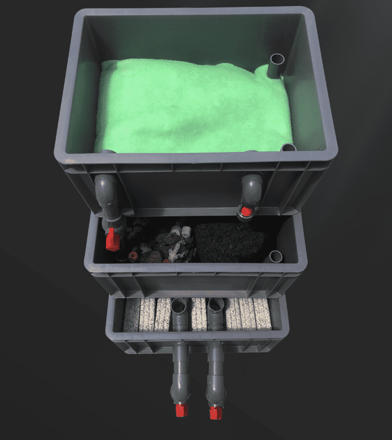 鱼缸鱼池过滤器水循环系统上置自制滴流盒周转箱过滤箱diy鱼马桶 小号