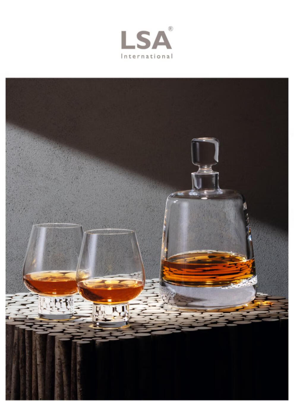 进口英国lsamadrid手工水晶玻璃白兰地杯酒樽烈酒威士忌杯套装白兰地