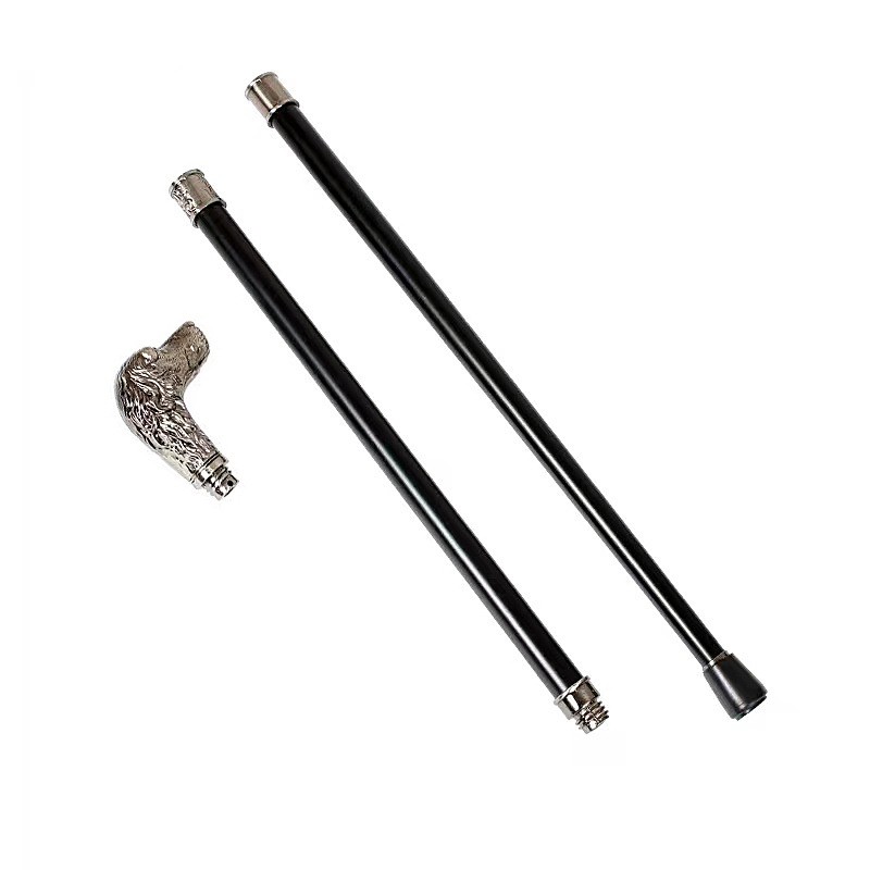 妙灵安 英伦绅士文明棍拐杖英式狗头手柄权杖创意道具英国文明手杖