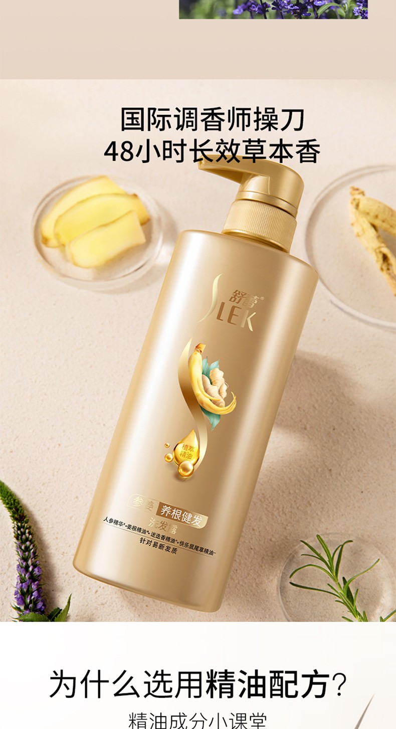 舒蕾洗发露参姜养根健发洗发水滋养修护毛发男女通用控油去油去屑止痒