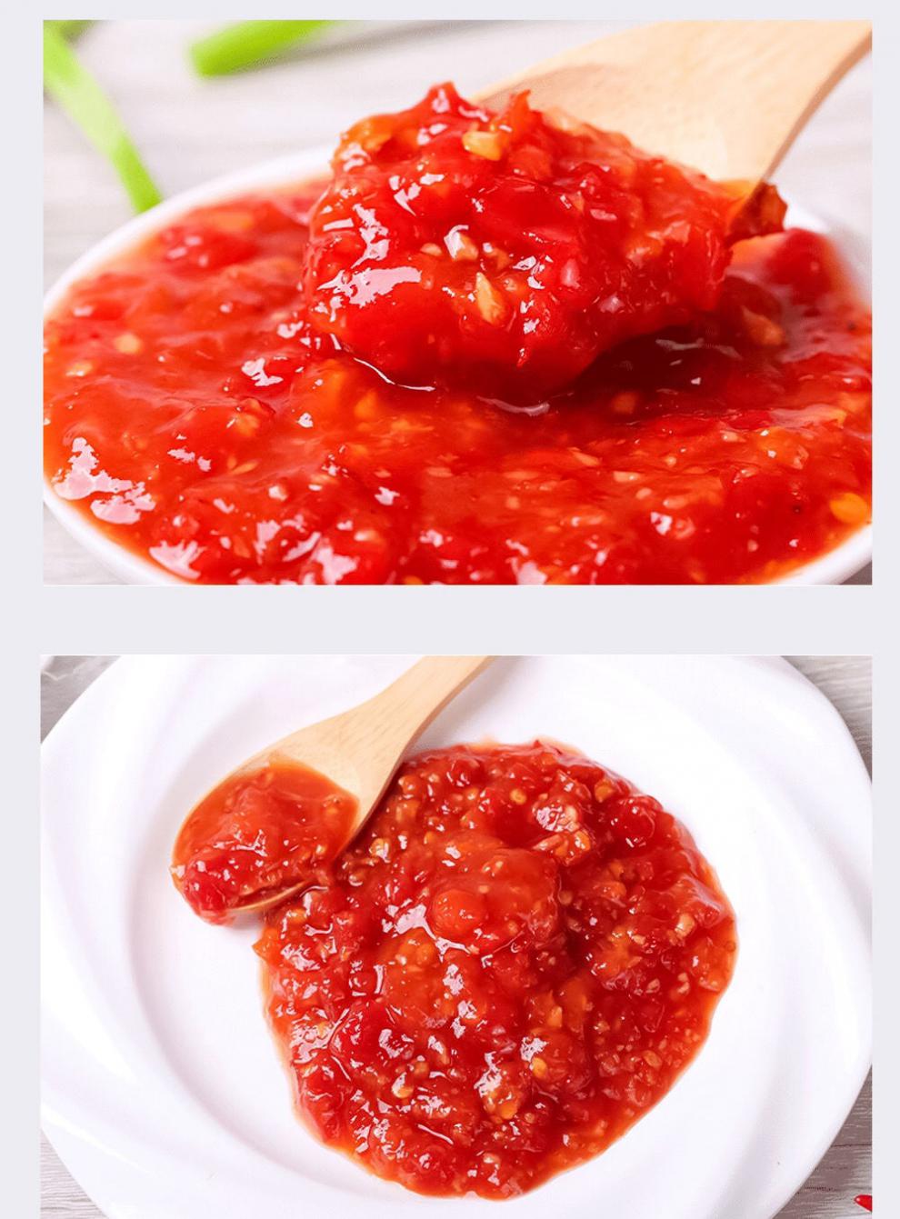 辣椒酱朝鲜鲜辣酱蒜蓉辣酱营口特产辣酱调味酱家庭装 1袋400克【图片