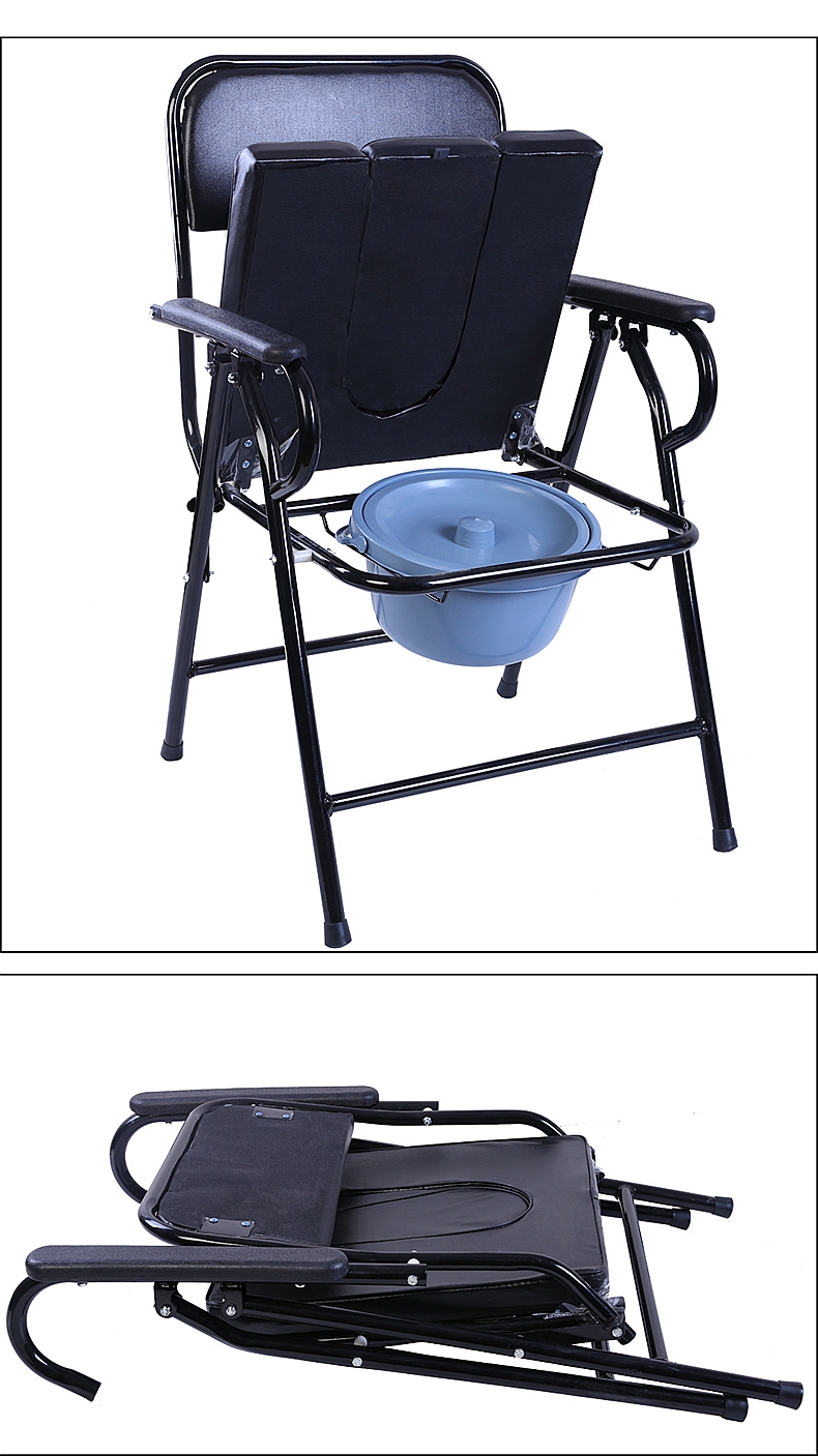 坐便椅老人可折叠孕妇大便座便器移动加厚马桶中老年坐厕椅子家用坐便