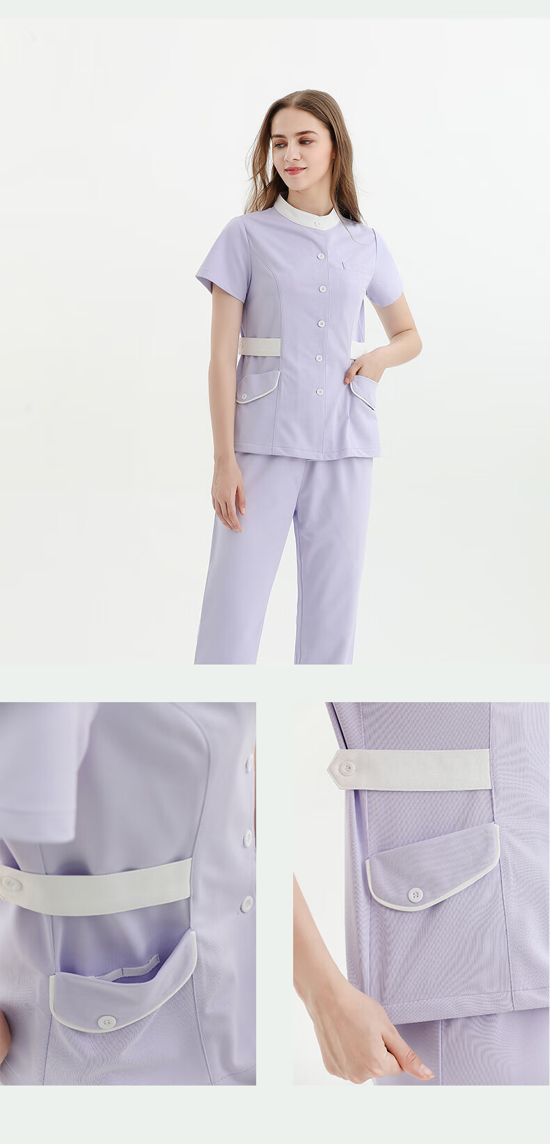 护士服分体夏装长短袖女款牙科口腔医美容医生护工作服修身定制款 f0