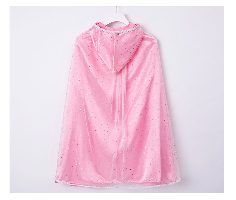 披肩外套儿童春夏公主宝宝披纱斗篷挡风服装粉色单披肩安娜4件套l