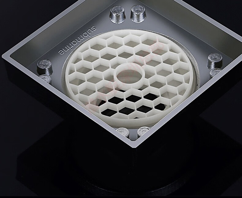 潜水艇隐形地漏可镶嵌瓷砖 大师长方形全铜地漏防臭 不锈钢加长隐形