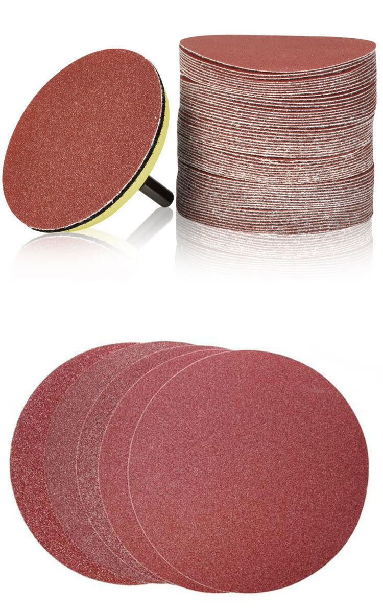 4寸5寸圆形植绒砂纸片手电钻角磨机抛光打磨片自粘式木工圆盘砂纸 120