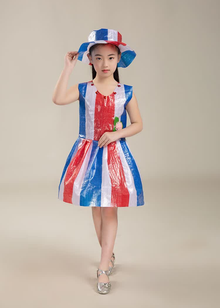 花音畔六一儿童节演出服装儿童环保时装秀衣服男童表演服走秀潮服幼儿