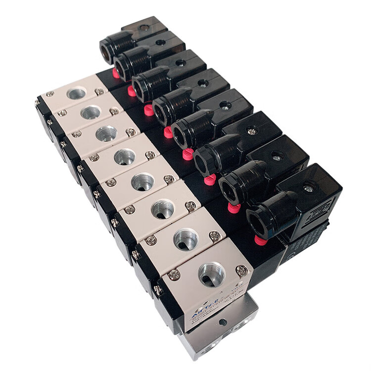 电磁阀组两位三通3v210083v310103v110电磁气阀220v24v2联3v110