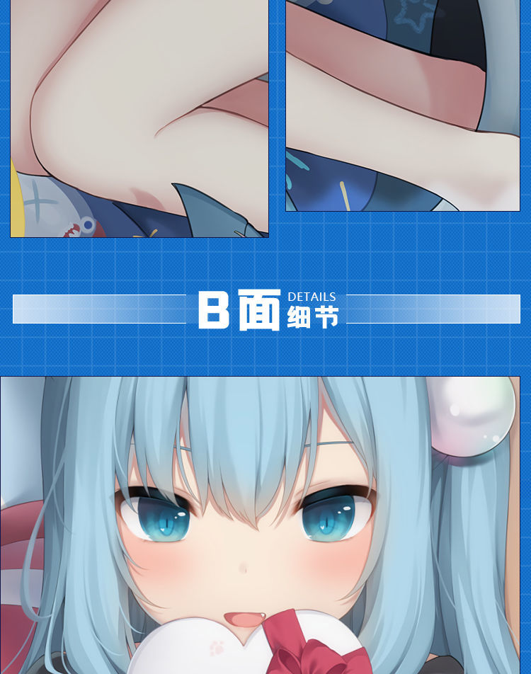 猫羽雫等身抱枕猫耳女孩猫娘双人枕头甘城原创动漫周边可来图定制