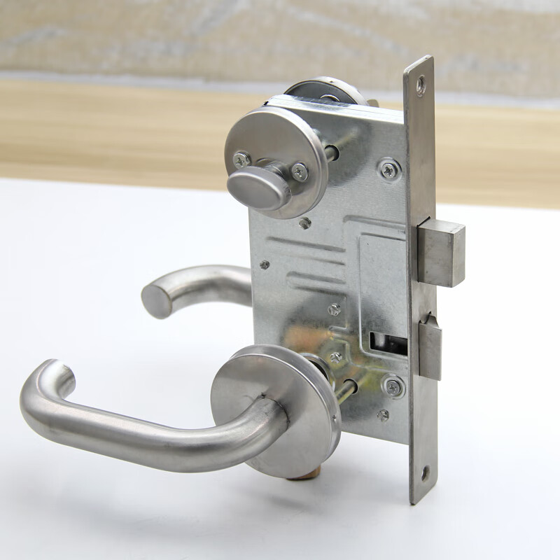 门锁全套消防通道锁锁体过道锁把手通用型 304防火锁(单开)3把钥匙