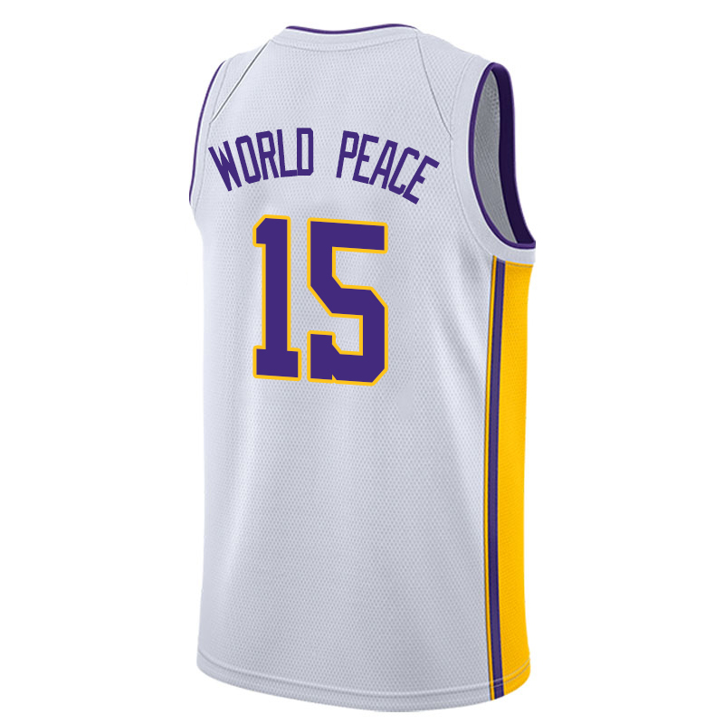 滕讯体育nba全明星新赛季湖人37号阿泰斯特球衣5号慈世平复古定制版