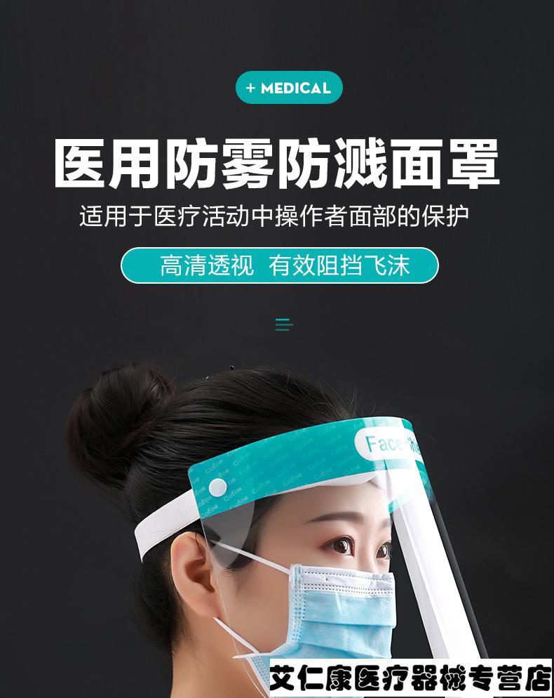 医用护目镜 面罩防护医用级隔离儿童防疫脸罩婴儿护目镜眼罩护目面屏