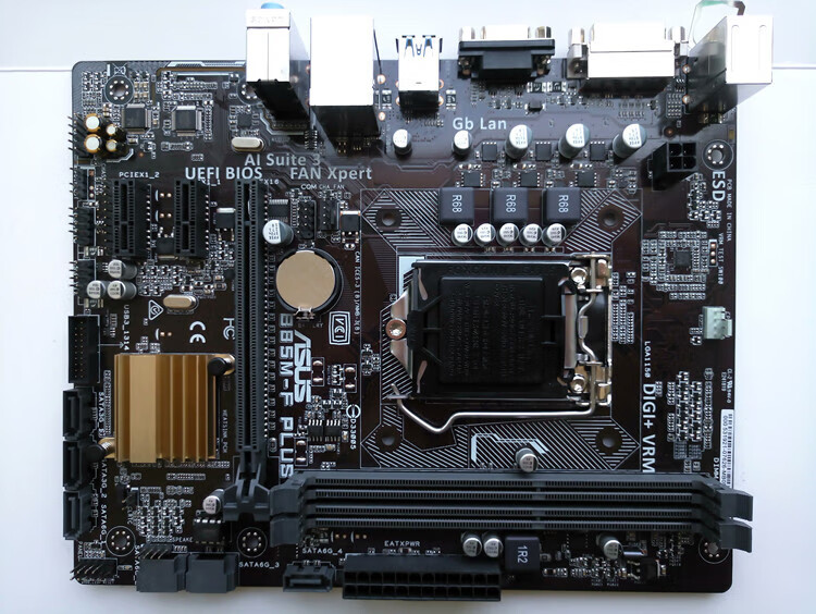 华硕(asus)/华硕 b85m-f主板 k v5 plus ddr3 1150针 vga板 浅灰色