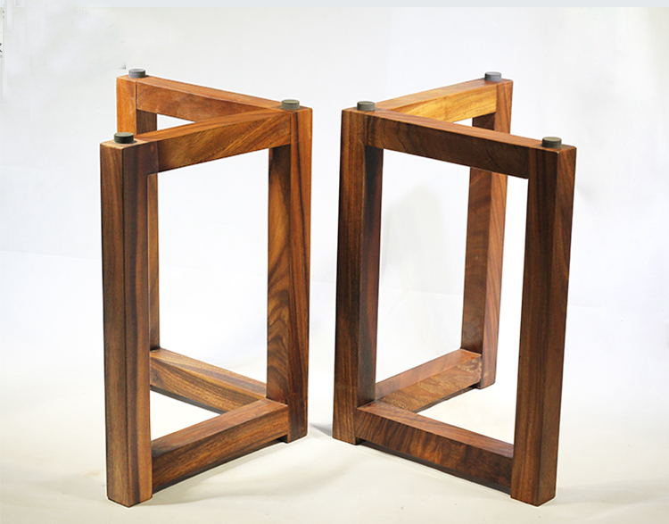 茶餐桌腿配套桌脚架定制桌子腿大理石台面胡桃木工字架40宽68高标配