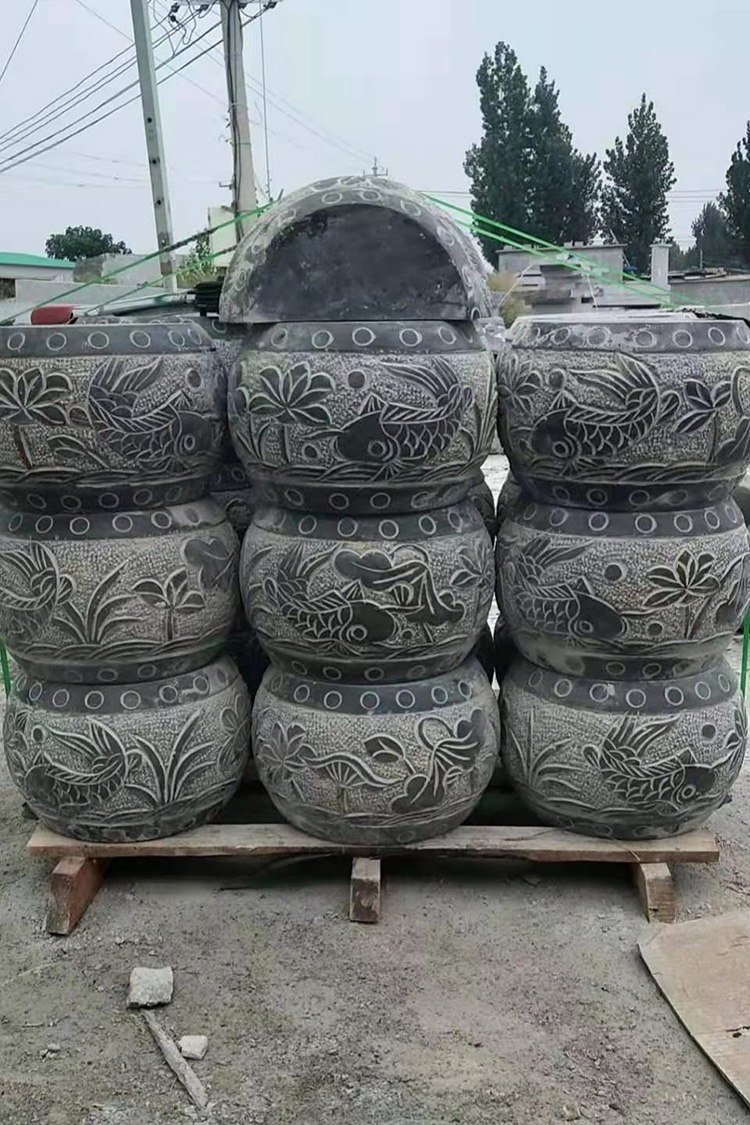 柱墩石柱顶石头墩子石雕柱基石仿古木柱底座空心包皮柱础石圆石墩