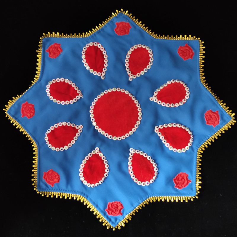 二人转手绢东北大秧歌二人转舞蹈手绢加厚麻纱广场舞表演八角巾加大