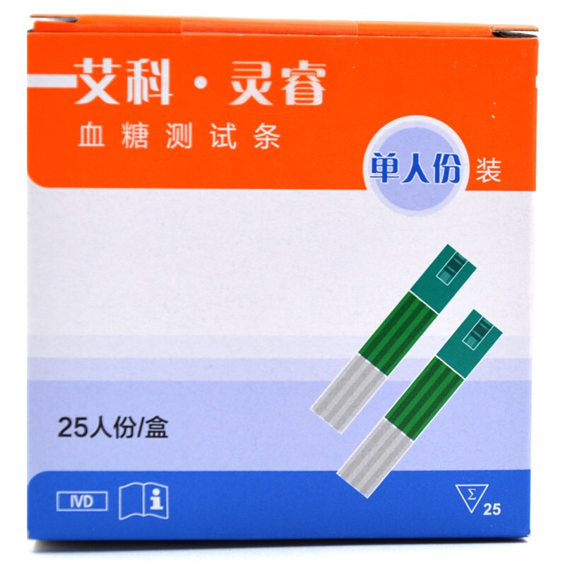 艾科血糖测试条25条