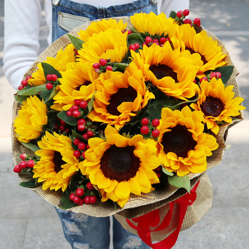 钰尚嘉兴鲜花速递同城向日葵玫瑰花束礼盒秀洲南湖桐乡生日毕业送花店