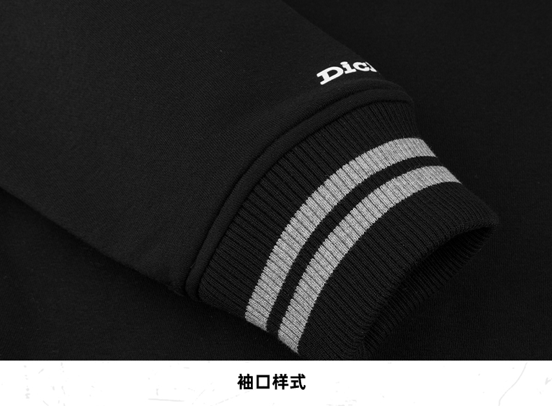 dickies2022春夏新款夹克男圆领宽松棒球衫潮流休闲外套dk010339黑色s