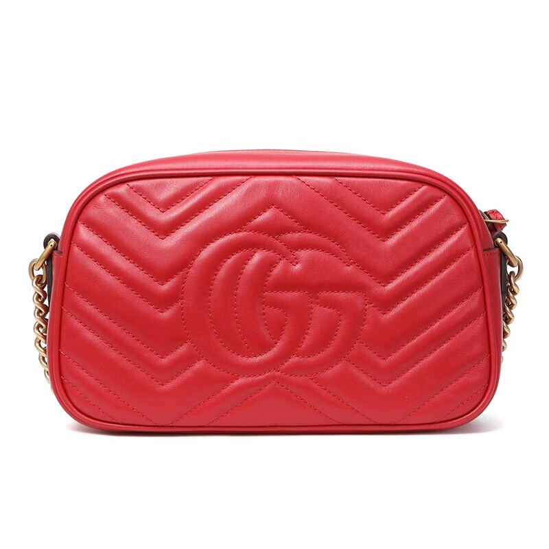 gucci/古驰女包 古奇女士gg marmont压纹爱心 单肩包 斜挎包包包