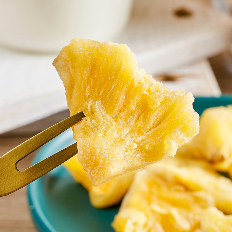 菠萝片干水果干散装原味果脯蜜饯干果零食波半斤酸甜菠萝干250g1包