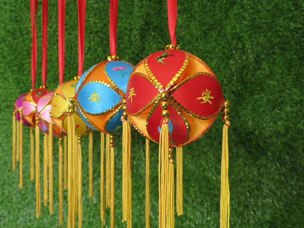 广西壮族绣球三月三10cm靖西绣球壮族抛绣球舞蹈绣球手工绣球民族工艺