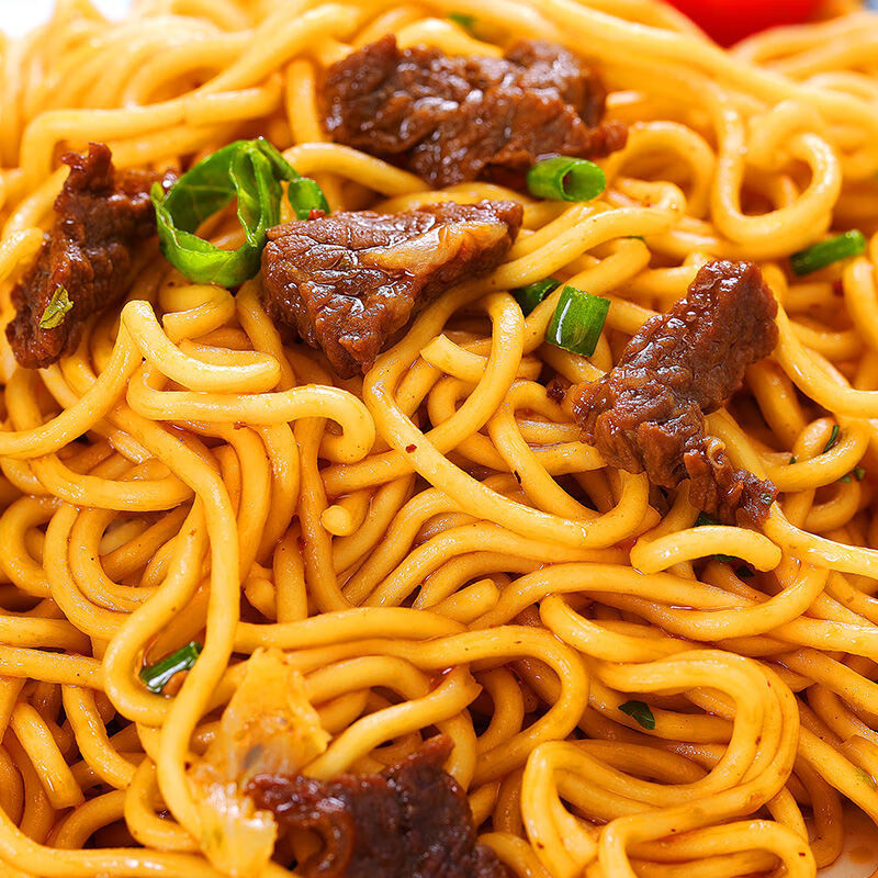 干拌面12碗混合整箱方便面夜宵红烧牛肉面热干面炸酱面批发 军绿色