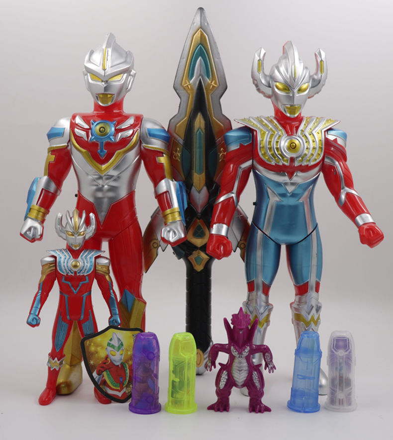 奥特曼玩具套装礼盒变身器面具怪兽银河超人迪迦赛罗人偶男孩玩具特特