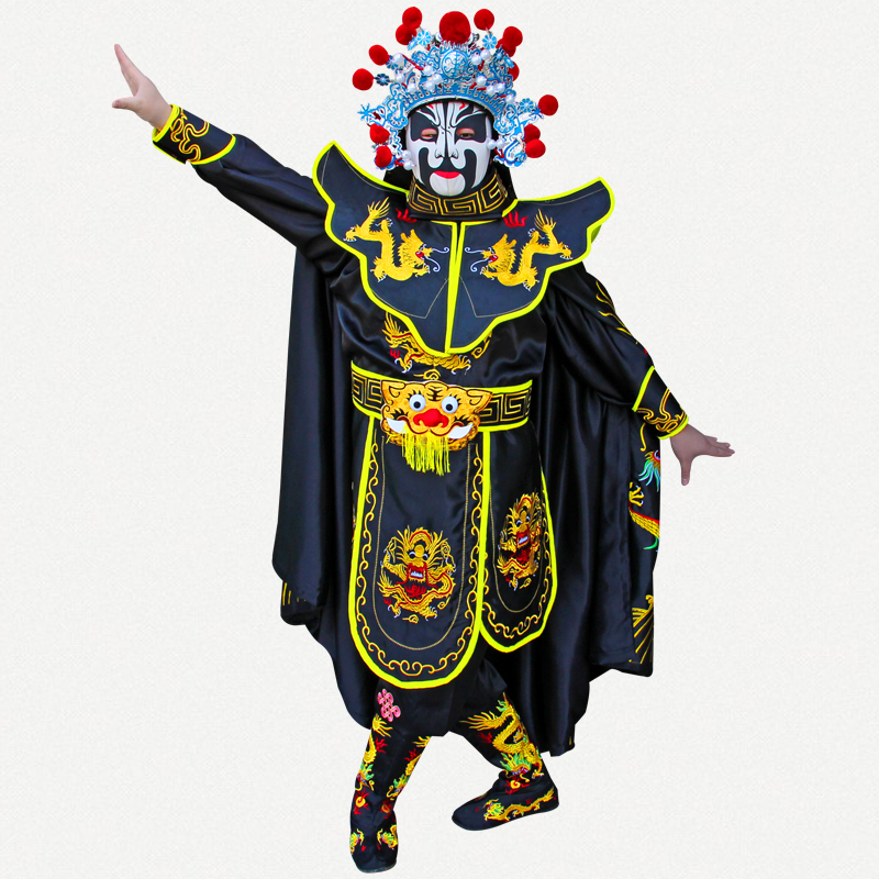 川剧变脸服装变脸服装全套四川变脸送教学变脸道具送12张脸谱 全套贴