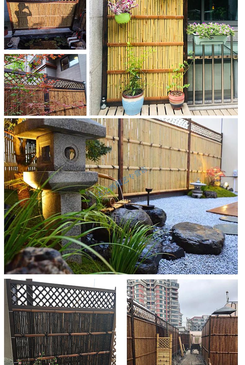 竹篱笆日式庭院围挡屏风栅栏隔断户外围栏民宿装饰花园护栏围墙来图
