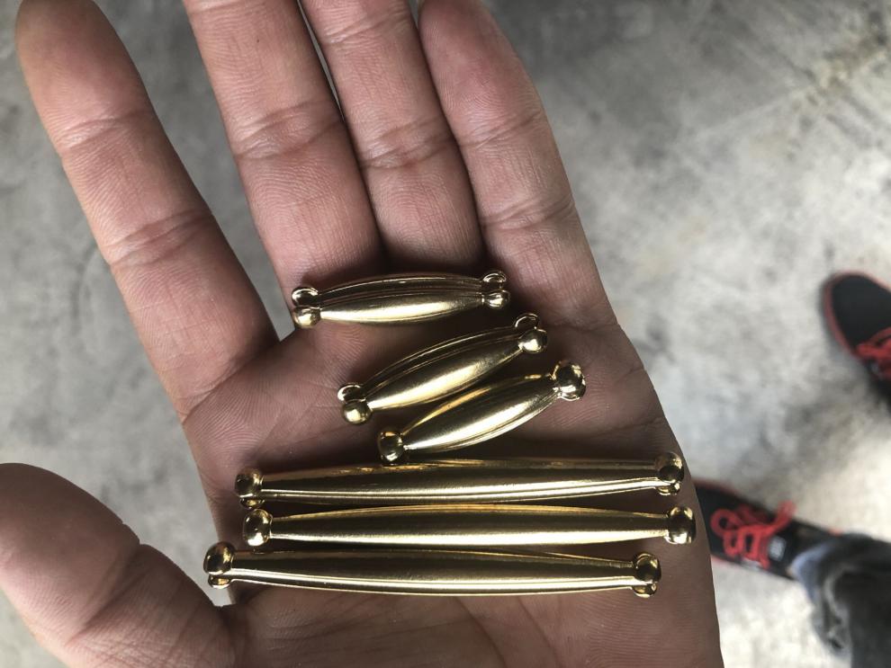 新款黄铜坠手抛网撒网渔网坠子鱼尾坠铜坠子打鱼网网脚子网交铅坠新款