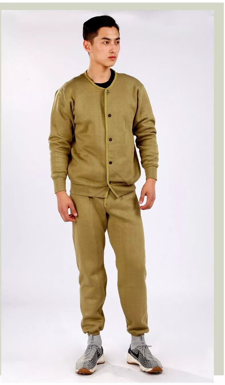 老式军迷劳保用品老式绒衣裤套装加厚冷库保暖抓绒工作服87式劳保绒衣