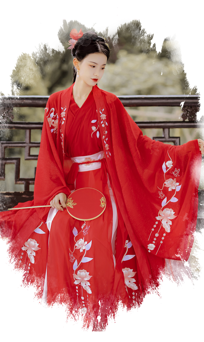 汉虞葵凤求凰汉服女原创夏季仙气古装中国风交领广袖超仙襦裙6米摆