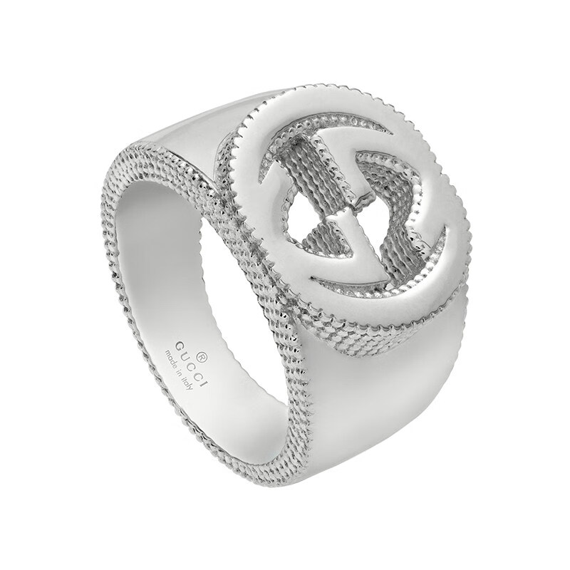 gucci古驰男925纯银双g标志男士戒指 ybc479229001013 ybc