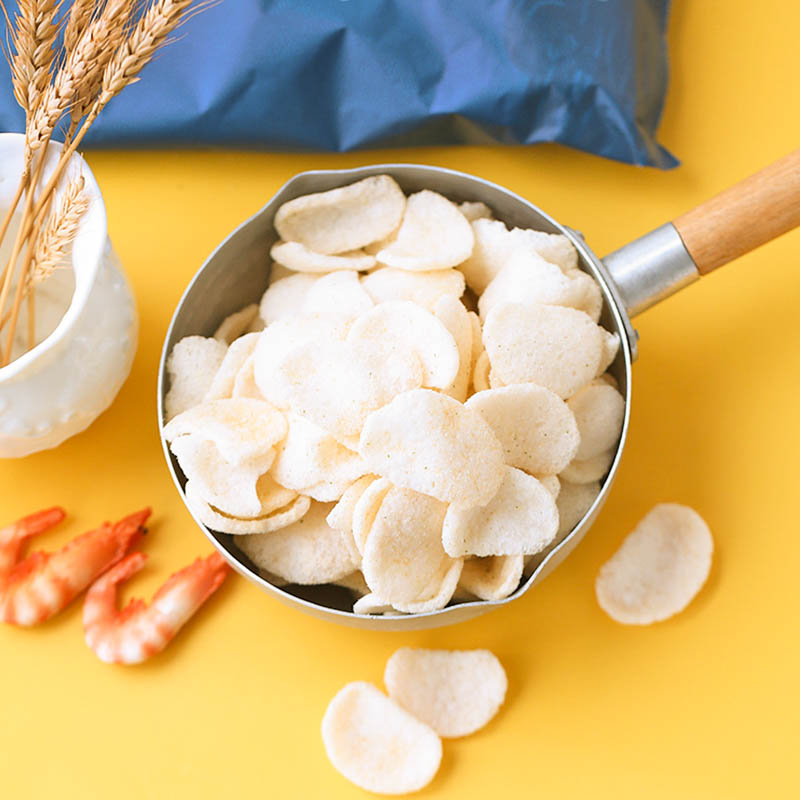 趣莱福蒜味虾片韩国garlic网红山姆大蒜味宝宝鲜虾片即食蟹味零食1包